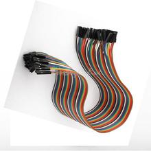 Color del arco iris 40 Way Cable 30 cm plana Arduino Jumper Cable para electrodomésticos K5B