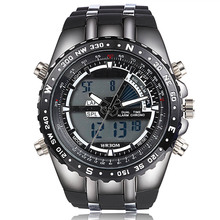 Readeel Luxury Men Sports Watches Men’s Digital Watch Black Military WristWatch Full Steel Dial Relogio Masculino Male Clock Men