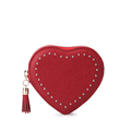 Cowhide Chic Coin Purse New Fashion MINI Change Purse Rivet Ornament Heart shaped Lovely Wallet