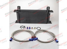 Universal Engine transmission Oil Cooler kit 16 row 10AN + filter Relocation Kit