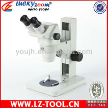 Envío gratis! 6.7X – 45X Stereo profesional microscopio zoom, PCB inspección binocular microscopio + 60LED