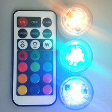 20pcs Wedding Decoration Remote Control Waterproof Submersible LED Party Tea Mini LED Light With Battery For Halloween Christmas