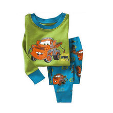 2pcs Long-sleeved Cartoon Pajamas Sleepwear Nightwear Outfits Baby Clothing Set