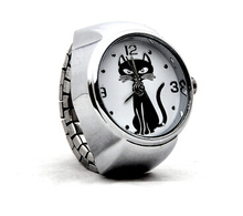 Free shipping 2014 new ring watch Finger Ring Watch with stretchable Steel watchbands Elastic Quartz