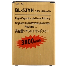 New BL 53YH 3800mAh High Capacity Gold Business Mobile Phone Battery for LG G3 D855 VS985