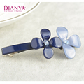 Rhinestone Floral Hair Clips for Women Acetate Barrettes ladies Hairpins Crystal Hair Accessories Acrylic Hairgrips Headwear