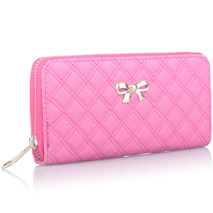 Women Famous Brand Luxury Leather Long Walet Female Girl Woman One Zipper font b Plaid b