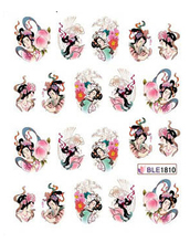 Nail 1 Sheet Geisha Girl Nail Art Water Transfer Sticker Decal Sticker For Nail Art Decoration