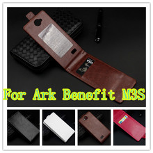 100Pcs for Ark Benefit M3S case,quality new style flip PU leather case open up and down for Ark Benefit M3S with card slot+gift