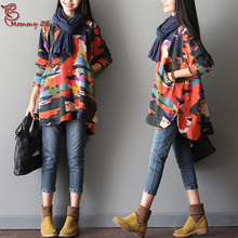 Mommy Zone 2016 Maternity Bohemia Camouflage Print Loose Dresses Clothing Fashion Pregnant Woman Cotton Dress Maternity Top