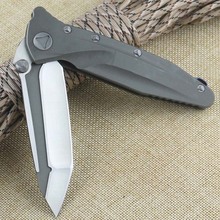 Matt TC4 titanium SOCOM D2 triangular blade Satin pocket folder mountain outdoor camping wild boar tactical