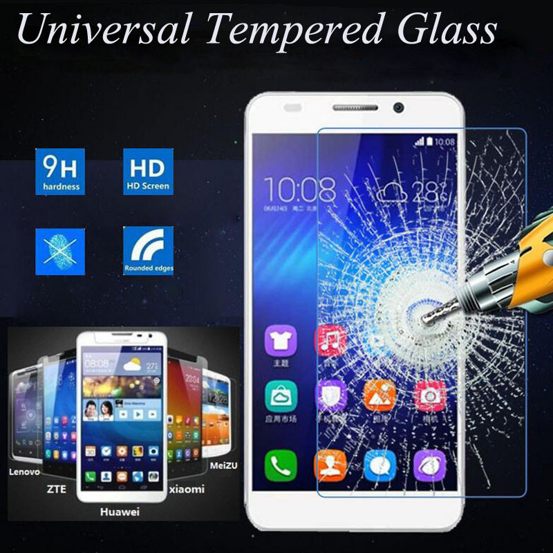 Premium 2 5D 9H Universal Tempered Glass For Smartphone Without Home Key For ZTE Xiaomi Huawei