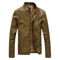 New men leather jacket PU Leather slim suede Jacket Men leather high quality pius size male