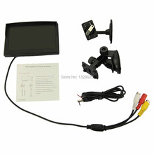 Free shopping 5 Inch TFT LCD Car Color Rear View Monitor Parking Backup Camera DVD + 2 Bracket For DVD/ VCD/ Camera