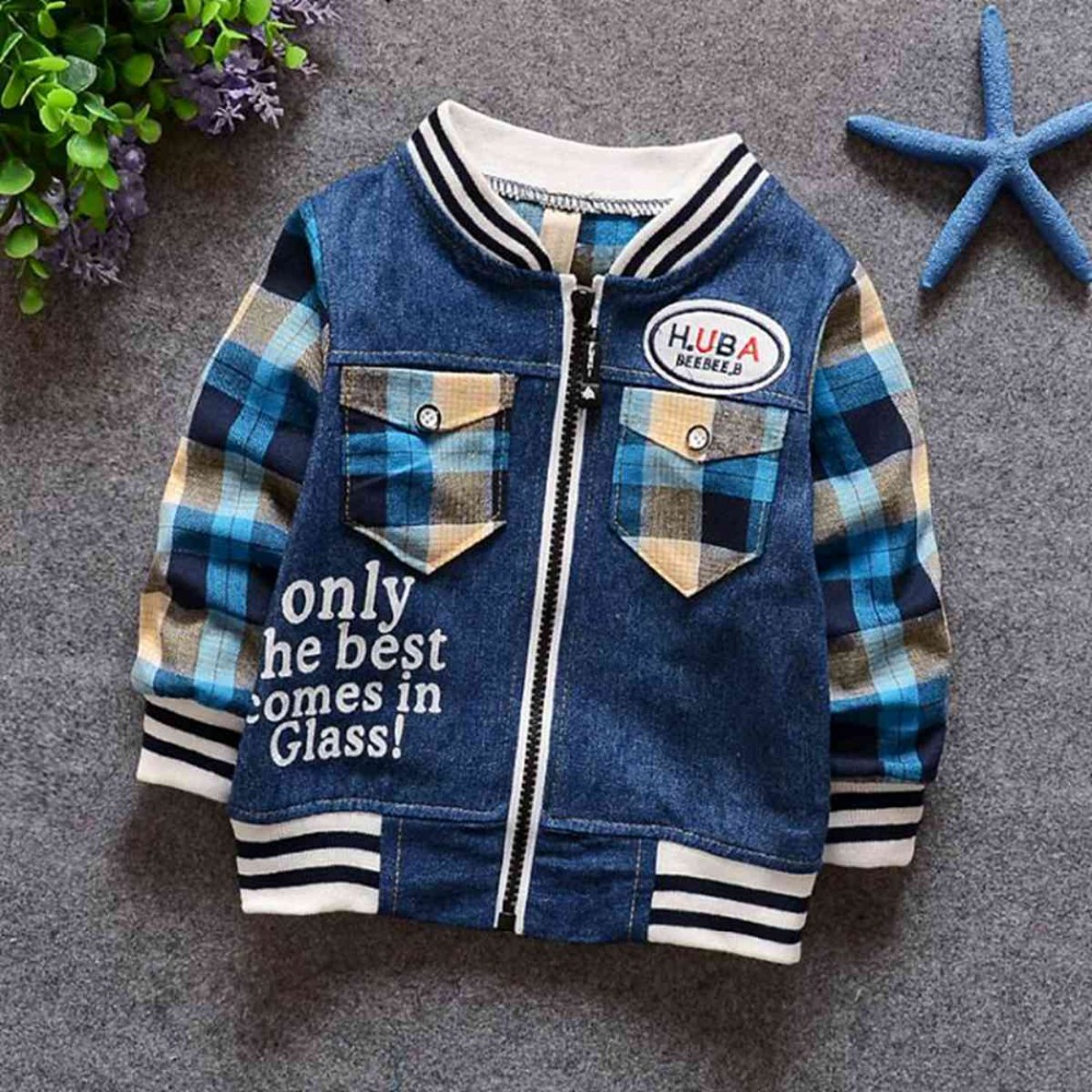 Baby Infants Boys Denim Jeans Printed Cardigans Jacket Coats Outwear Tops Roupa Casaco MT292