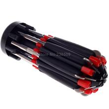 New 8 IN 1 Multi functional Screwdriver Slotted Cross with LED Lighting Utility Tools Screw Driver