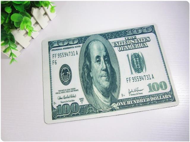 Dollars mouse pad Euro pad to mouse 28X20X2mm notbook computer mousepad Popular gaming padmouse gamer laptop