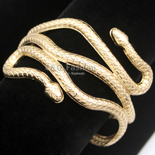 Egypt Cleopatra Gold Swirl Snake Arm Cuff Armlet Armband Bangle Bracelet Cuff W8 Jewelry Free Shipping