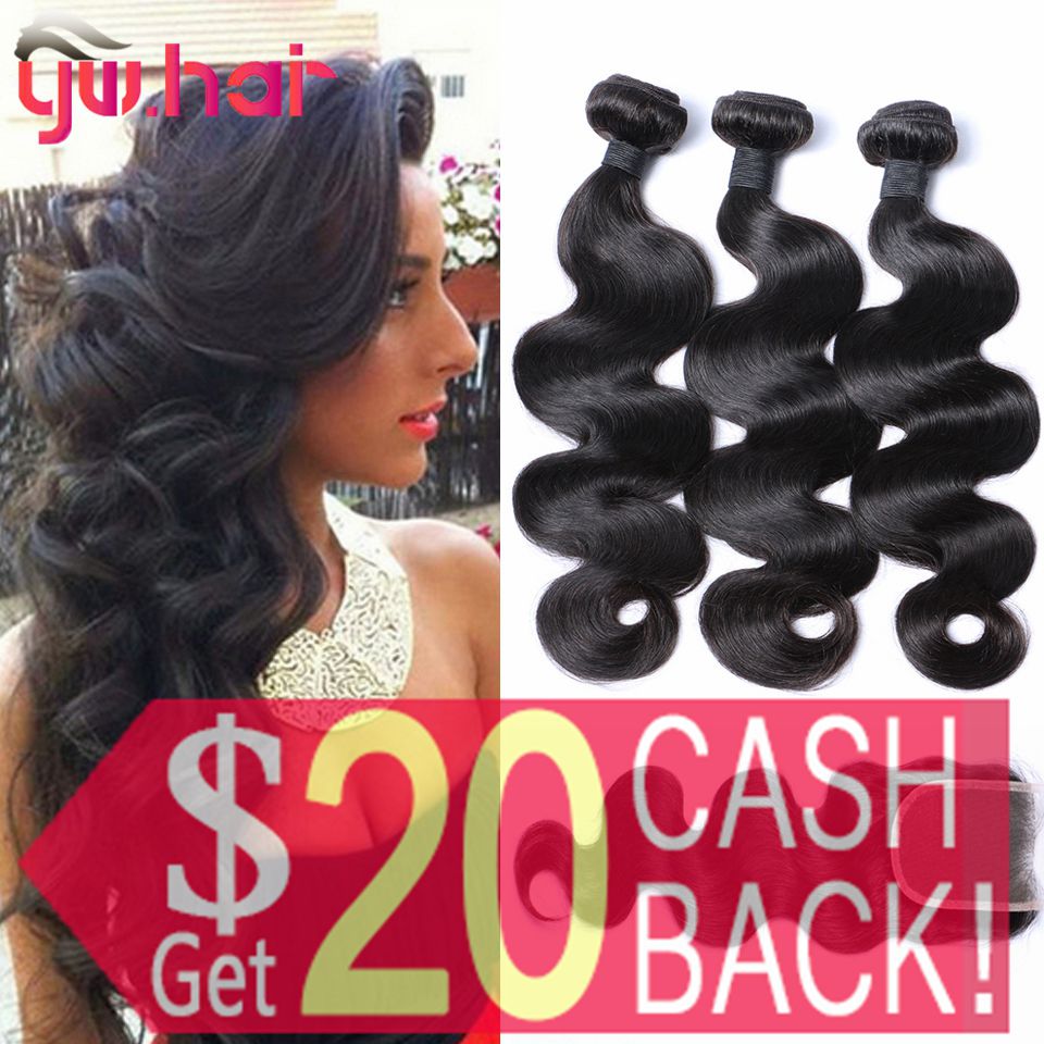 Brazillian Virgin Body Wave With Closure 6a Unprocessed Brazilian Virgin Hair With Closure Cheap 3 Bundle Deals With Closure