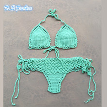Swimsuit Beachwear 2015 Crochet Bikini Sexy Brazilian Swimwear Women Bathing Suits Handmade Crop Top Mokokini Biquini