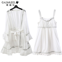 Spring and summer song riel sexy and comfortable tracksuit Ms pajamas princess nightgown suit summer palace