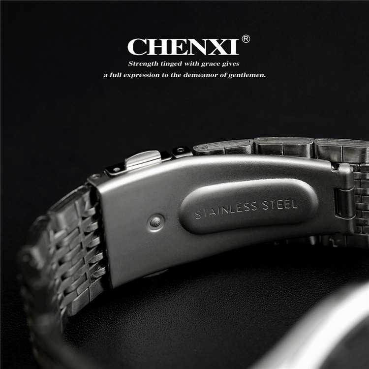 CHENXI Brand Watches Men Watch Slim Quartz Stainless steel Watch 3 Colors CX 030A