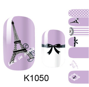 Eiffel Tower Art Nail Sticker Gel Beauty Decal makeup pink color for nail art stickers K1050