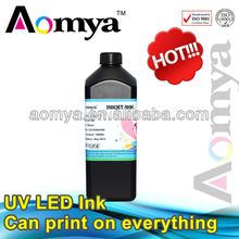 MSDS certification, high quality UV LED INK for flat printer White color 1000ml