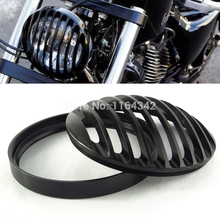 High Quality Black Aluminum Headlight Grill Cover For 2004-2012 Harley Sportster XL 883 1200 fit 5 3/4″ Headlight Cover