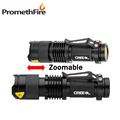 High Quality Mini Black 2000LM Waterproof LED Flashlight 3 Modes Zoomable LED Torch Tactical Flashlight linternas