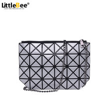 Women Bag Fold Over Handbags Geometric Goint Plaid Casual Clutch makeup Bags Messenger Bag Patchwork Shoulder Bags Bao Bao