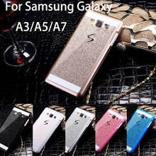Шику роскошный телефон чехол для Samsung Galaxy A3 A5 A7 сверкающих задняя крышка игристое чехол для галактики A3000 A5000 A700 подарок