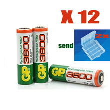 12 X NEW GP super No 5 Rechargeable battery power bank 3600 MAh AA battery No