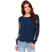 2016 Summer Style Sexy Blusa Chiffon Blouses Vintage Loose Out Big Sizes Shirt Tops Shirts For Women