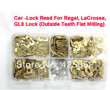 Car Lock Reed Locking Plate para regal, lacrosse, GL8 cerradura OutsideTeeth fresado plana Brass 5 tipos placa cada 40 unids + resorte de repuesto