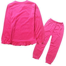 2016 New Cotton Princess Girls Long Sleeve Sleepwear Children Cartoon Patrol Homewears T Shirt Pants Clothing