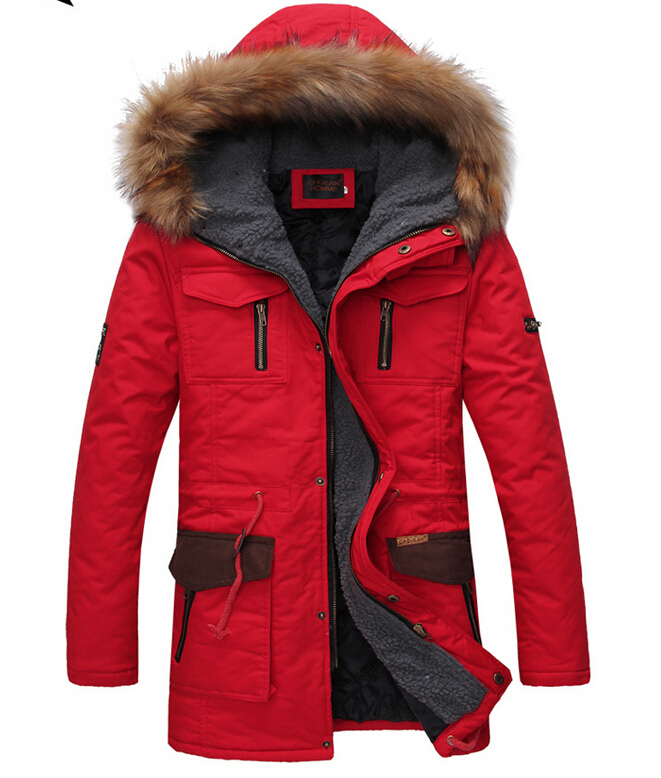2015 Men Coats Long Jacket Fashion Fur Hood Outware Warm Clothes Winter Down Coat Wholesale Mens