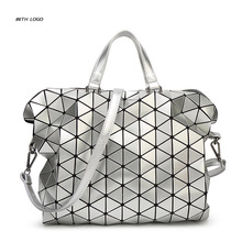 Geometric Design Fashion Bao Bao Handbag Foldable Plaid Women Shoulder Bag Quilted Folded Casual Large Shopping Bag For Women