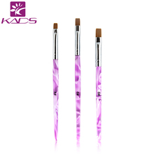KADS 1pc 6# pink Decorations Gel Painting Pen Nail Brush Professional Nail Equipment Drawing Tool