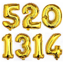 40 Inch Gold/Silver Number 0-9 Wedding Foil Balloons Kids Birthday Party Supplies Baby Shower Decorations Event & Party Supplies