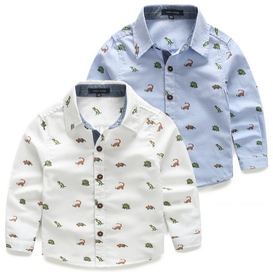 Гаджет  2015 Spring Baby Shirt Long Sleeve Cartoon Dinosaur Shirts For Boys Kids Clothes Retail 1PC ZZ3008 None Детские товары