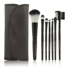 2014 HOT !! Professional 7 pcs Makeup Brush Set tools Make-up Toiletry Kit Wool Brand Make Up Brush Set Case free shipping