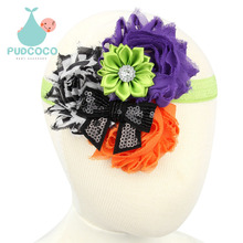 2015 Halloween Baby Flowers Headbands Kids Hair Accessories princess Infant Toddler Children Elastic Rhinestone Headwear H119