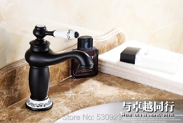 Newly US Free Shipping Wholesale And Retail Vintage Fashion Bathrom Sink Basin Faucet Oil Rubbed Bronze Mixer Tap Deck Mounted