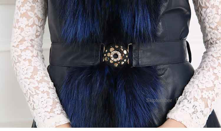 leather and fur collar waistcoat for women (9)