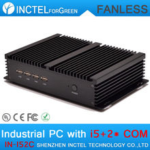 Mini Computer Fanless Mini PC Windows 10 Core i3 4010U i5 4200U 1 LAN 2 RS232