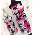 2016 summer Mother and Daughter Dress Clothes Family Matching Outfit Fashion Chiffon flower beach Dress family