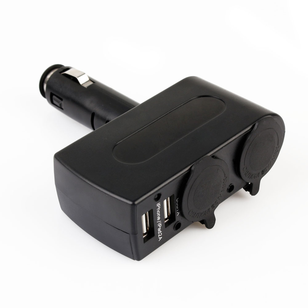 Double cigarette lighter USB charger-QAF73(01)