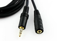 Black 1.8 meter 3.5mm male to female audio extension cable aux cable for computer PC headphone laptop tablet,speaker,amplifier