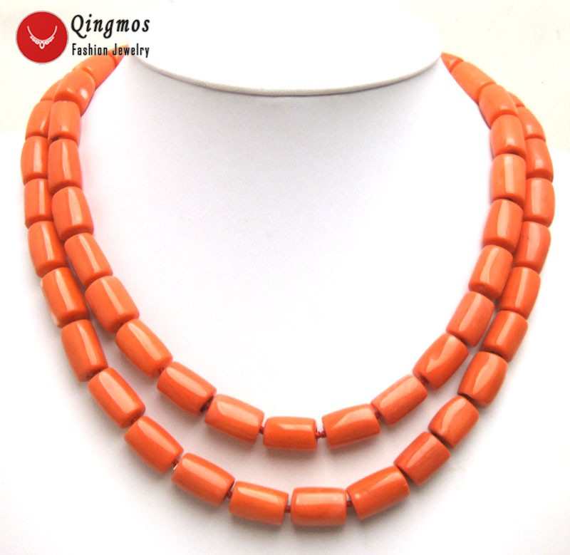 coral orange necklace